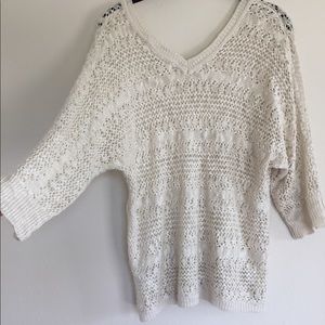 Light and Beautiful Creme Sweater (3/4 length)